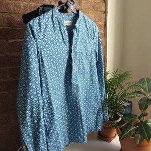 Madewell XS chambray/paint pattern tunic, XS